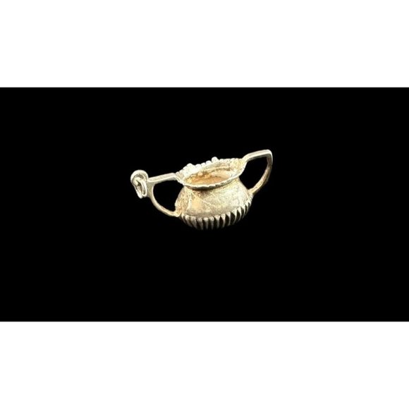 Charm Pendant Signed 925 REO 3D Teapot Sterling Silver Vintage Dangle - Picture 6 of 6